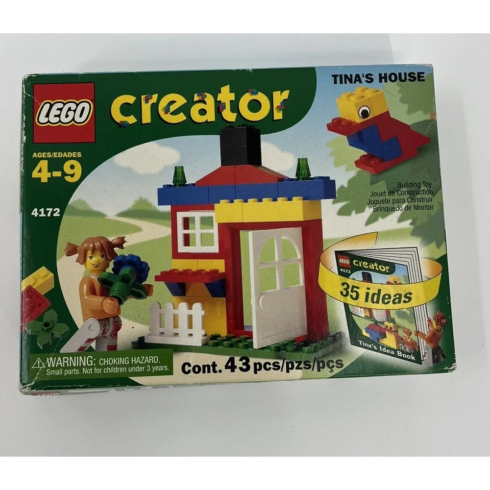 2001 LEGO Creator Tina's House 4172 Retired 43 Pieces New Open Box